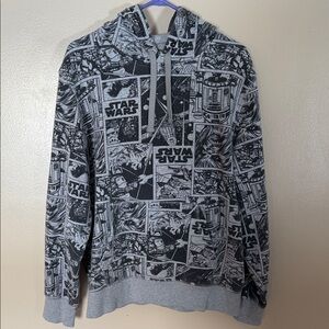Star Wars Black and Gray Comic Hoodie